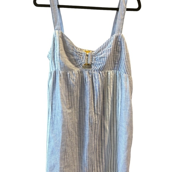 Lucky Brand Blue and White Stripped Babydoll  Sundress Size Large With Pockets! - Picture 6 of 6